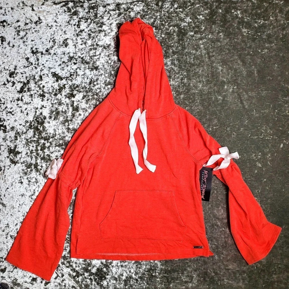 Betsey Johnson Red Performance Hoodie